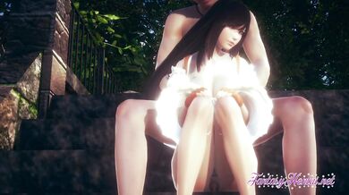 Garnet’s thighs tremble her pussy leaks Final Fantasy 9 parody