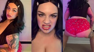 BBW striptease shows off huge tits with deep twerking slow motion