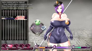 Karryn stripped and first handjob from prisoners the warden bleeds