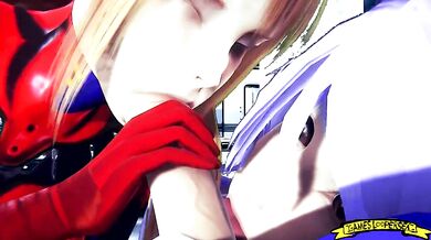 Nerv trio 3D hentai S&M lust crush cum