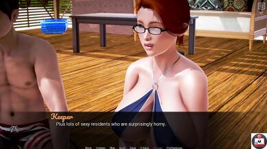 Humping my hot boss in the park harem anime game