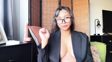 Semen retention teacher gushes with edging handjobs while forced JOI