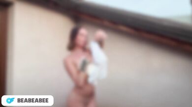 Petite blonde girl strips tiny micro bikini show pussy drips
