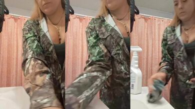 Big tits N milf maid jersey bathroom wet shower creamy soapy tease pops out