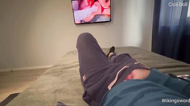 Sis Busty Friend Catches Jerking Rips Condom Demands Raw Creampie