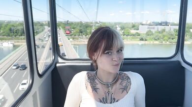Risky Cable Car Sloppy Deepthroat Gagging Cum Facial Destroyed