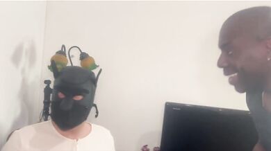French Cuck Hubby Pegged Choked by BBC Strapon Humiliation Destroyed