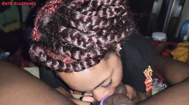 Ebony Babe Chokes BBC Balls Sucks Hard Doggystyle Cum Gushes Face
