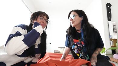 BFF Sleepover Oops He Home Surprise Threesome Huge Ass Wrecked