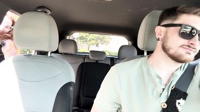 Redhead College Sluts Destroy Uber Cock in Gushing FFM Car Orgy