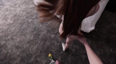 Redhead Babe Baited by Vape Chokes Deep on Big Dick Cum Gusher