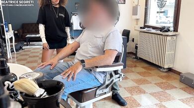 Barbershop Throat Cum Gush Beatrice Jumps Big Dick Destroyed