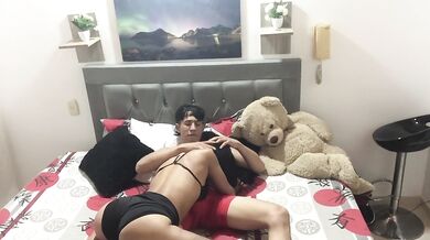SIL Crashes Room Sexy Outfit Grinds Dry Humps to Gushing Cum Flood
