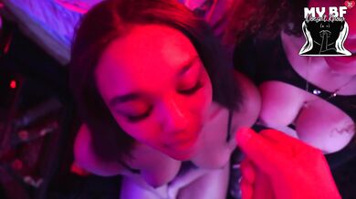 Freaky Camping Surprise Threesome Ebony Backshots Cumshot Ruin