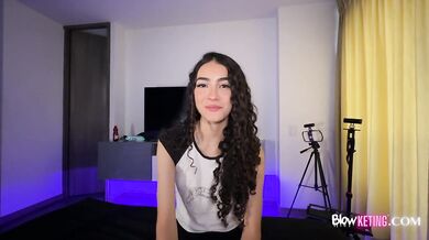 Nervous 18yo Latina Deepthroats Big Dick Chokes Swallows Gushing Cum