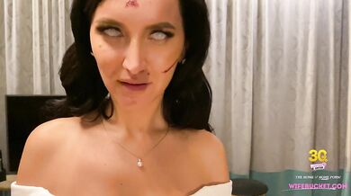 Zombie Wife Chokes Down Gushing Halloween Cum Destroyer