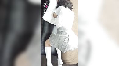18YO Latina Schoolgirl Puta Drains BF Cumshot Sitting Secretly