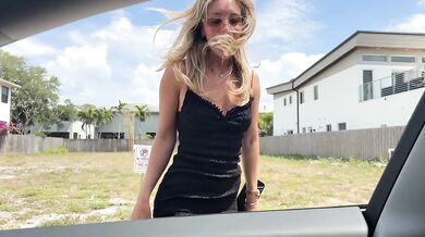 British Slut Bonnie Blue Chokes Luke's Big Cock Road Head Facial Blast