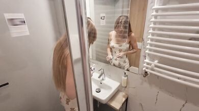 Cheeky Stepsis VladaMais Chokes Boria Cock Gushing Oral Creampie