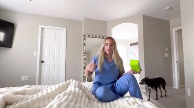Blonde Nurse Hannah Sloppy BJ Chokes Cock Cheating Wife