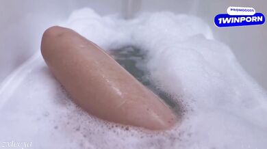 Cute Inked GF Sucks Dick Face Cum Blasted Bath Fuck Pt1