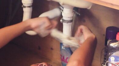 Fani Chokes on Plumbers Massive BBC Pink Pussy Creampie Ruin
