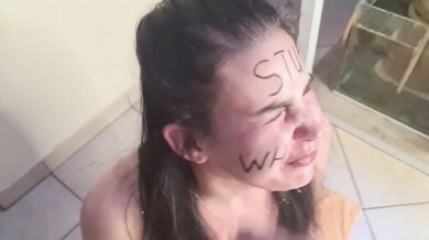 Brunette Sluts Face Slapped Spit Drenched Tied Hands Destroyed