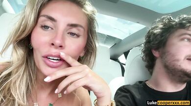 Blonde Slut Bonnie Blue Gushed Choked Destroyed by Big Cock in Tesla