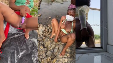 PerfectDime Outdoor Squirt Fest Big Ass Ebony Gush Destroyed