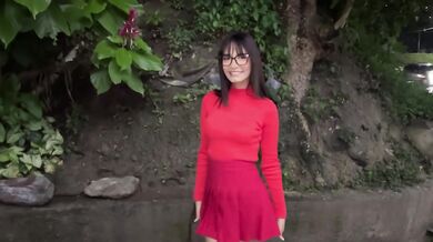 Velma Tease Chokes Bestie Cock Public Pounds Shaved Pussy Cum Gush