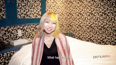 Blonde Jap Babe Choked Gushed Destroyed by First BBC Creampie