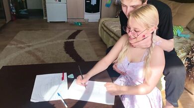 Tutor swallowed every inch until her glasses fogged over