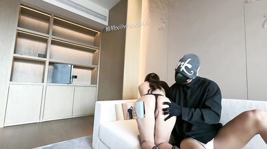 Asian model's milky juices overflowing from her jiggly ass cheeks