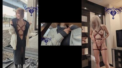 Having a day date in my sexy harness as a Japanese girl