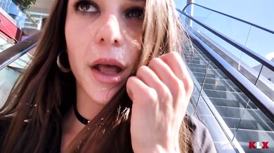 Exs Risky Public BJ Huge Facial Dripping Cumwalk Mall