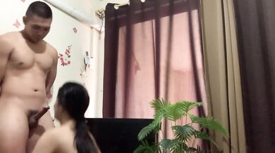 Ponytailed Asian Big Tits Slut Destroyed Standing Doggy Gush