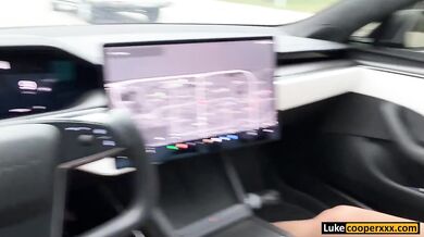 Stepsis Nikki Choked Gushing on Big Dick for Tesla Lessons