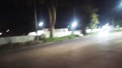 Naked City Slut Gushes Voyeurs Watch Public Creampie Destroy