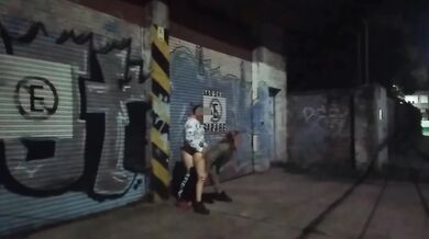 Naked City Slut Gushes Voyeurs Watch Public Creampie Destroy