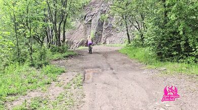 Polish Milf Cheats Hubby Bike Trip Forest Fuck Big Cum Gush