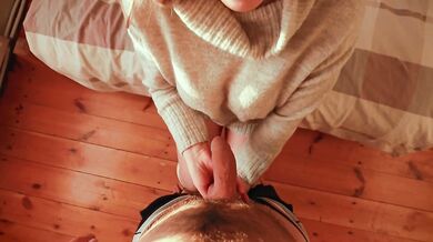Hot Wife Big Natural Boobs Bounce Wild in White Bra Cowgirl Cum Gush