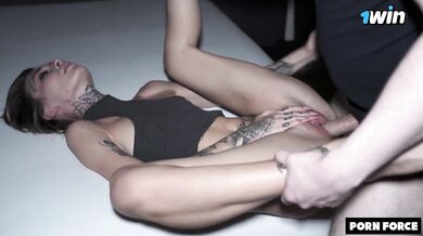 Tabitha gushes thick throatfuck tears in sloppy rough face fuck