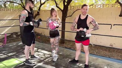 Awlivv Boxing KO Crashes into Bi MMF Threesome Gush Destroyed