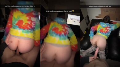 Bros Petite Sis Crushes on Huge Dick Sneaky Doggystyle Destruction