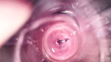 Glass Cam Deep in Kinky Mia's Bursting Teen Pussy Gush